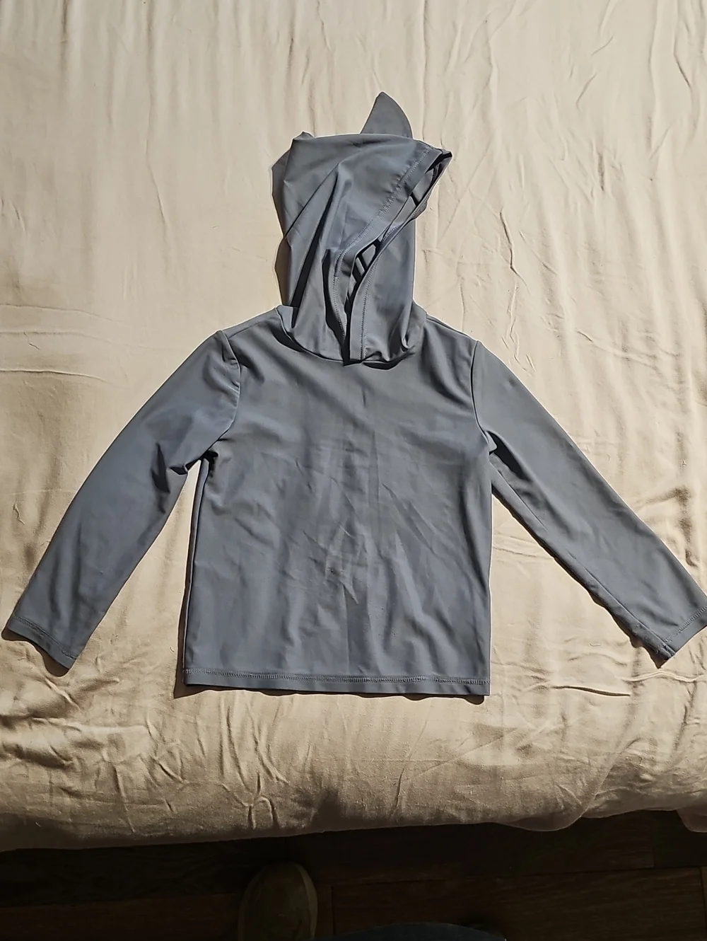Carter's Light Blue Shark Fin Hooded Pullover
